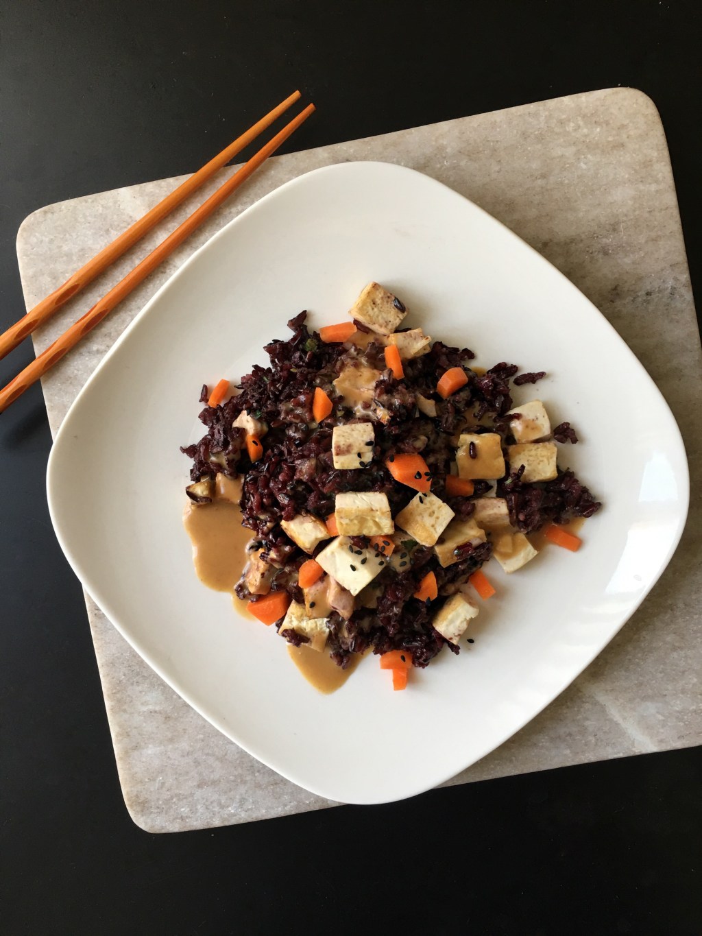 Tofu & Black Rice 