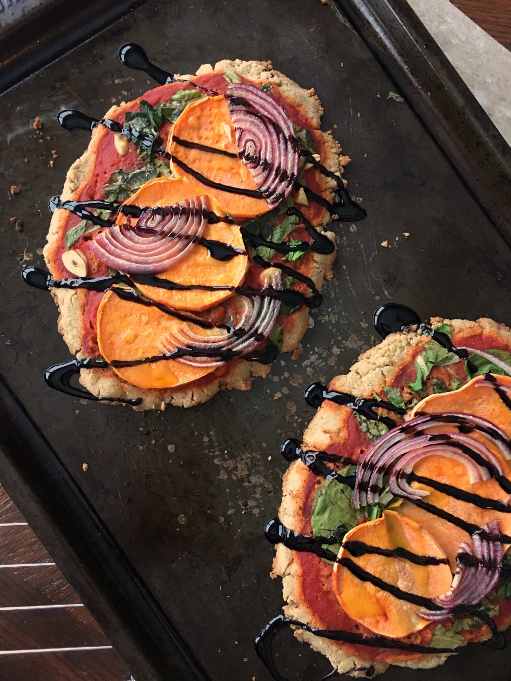 Plant Powered Pizzas – “Sweet Potato w/Balsamic Drizzle” 